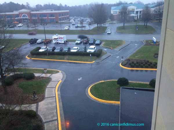 The view from the fourth floor.