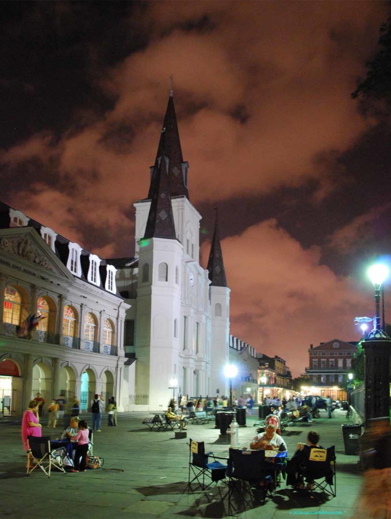 square at night